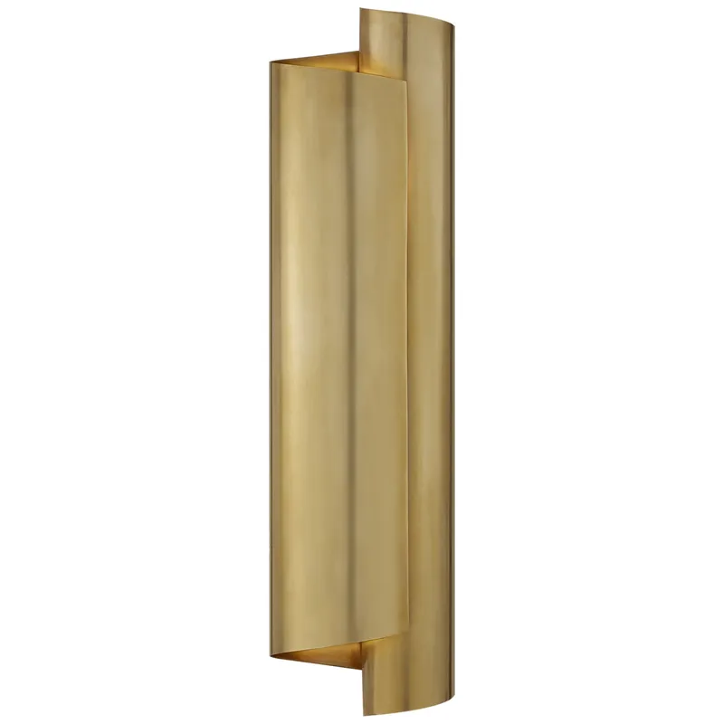 AERIN Iva Large Wrapped Sconce in Hand-Rubbed Antique Brass Wall Light W6.25" x H24"
