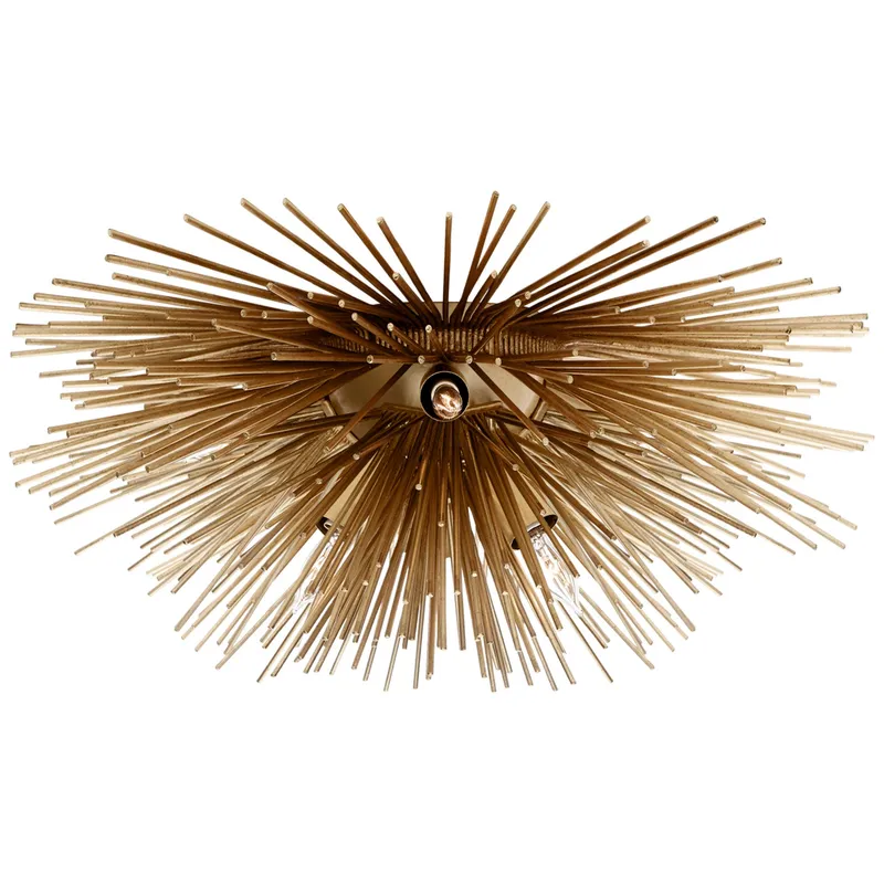 Kelly Wearstler Strada Small Flush Mount in Gild Ceiling Light W18.75" x H8"