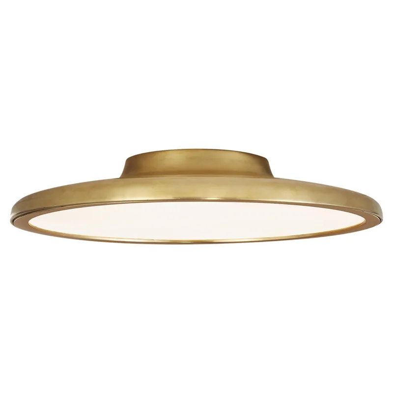 Peter Bristol Dot 16" Flush Mount in Natural Brass Ceiling Light W16.5" x H2.75"