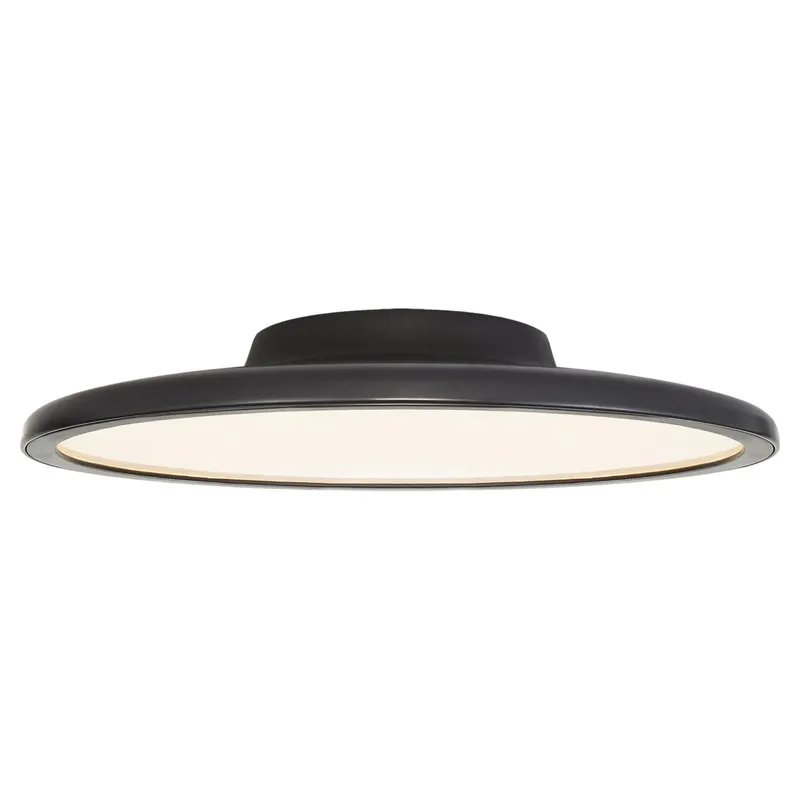 Peter Bristol Dot 16" Flush Mount in Matte Black Ceiling Light W16.5" x H2.75"
