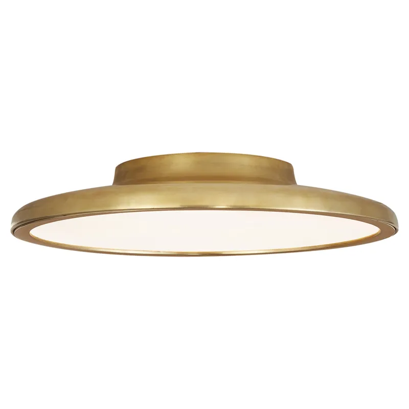 Peter Bristol Dot 13" Flush Mount in Natural Brass Ceiling Light W13.75" x H2.25"
