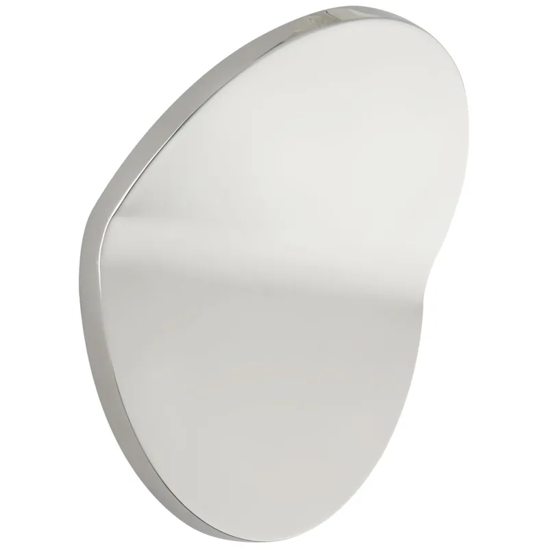 Peter Bristol Bend Large Round Light in Polished Nickel Wall Light W12" x H11.5"