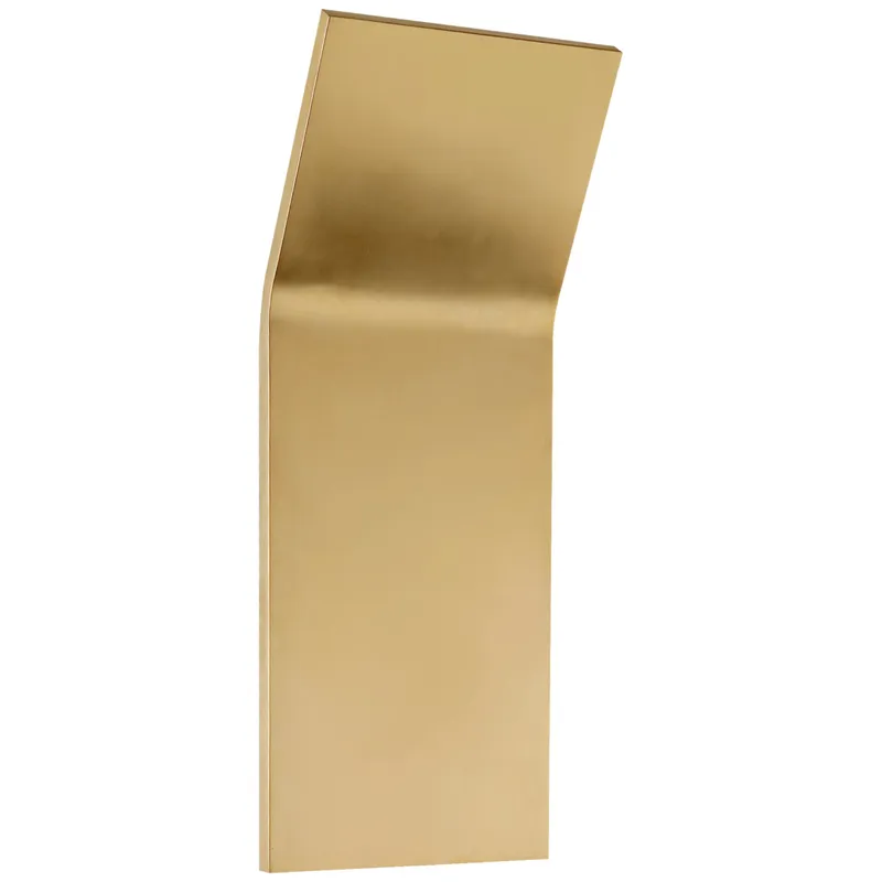 Peter Bristol Bend Large Tall Light in Natural Brass Wall Light W8" x H20"