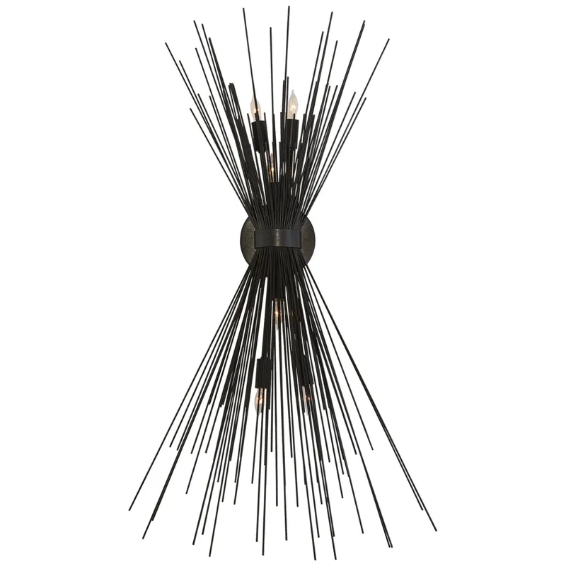 Kelly Wearstler Strada Large Sconce in Aged Iron Wall Light W11" x H36"