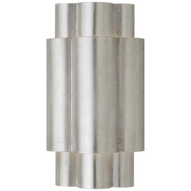 AERIN Arabelle Medium Sconce in Burnished Silver Leaf Wall Light W7.75" x H14"