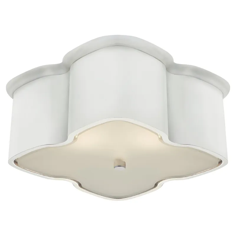 AERIN Bolsena Clover Flush Mount in White Ceiling Light W11.75" x H5.75"