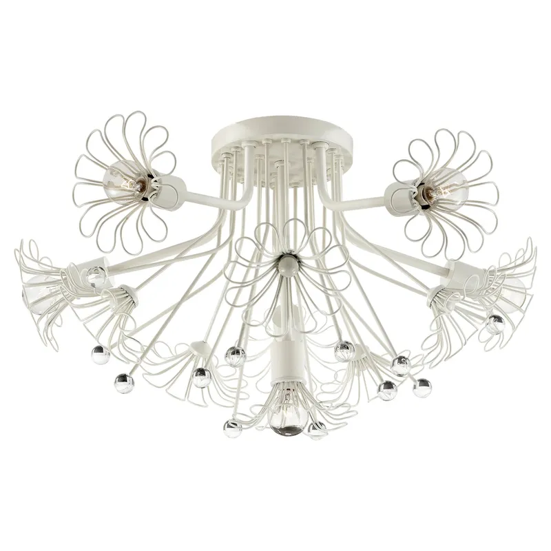 kate spade new york Keaton Bouquet Flush Mount in Light Cream Ceiling Light W22.75" x H11.25"