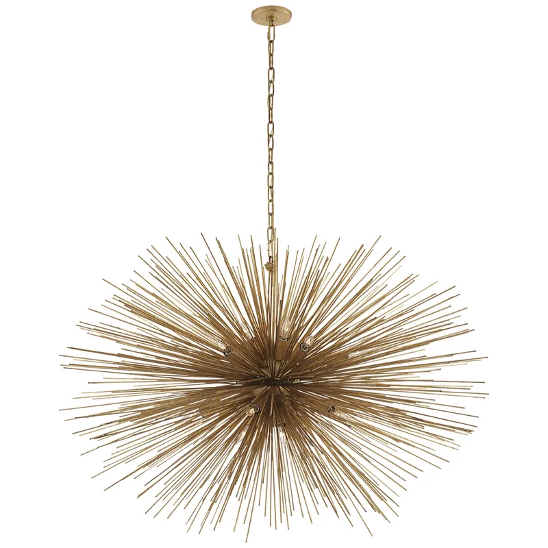 Kelly Wearstler Strada Large Oval Chandelier in Gild Ceiling Light W50" x H36"