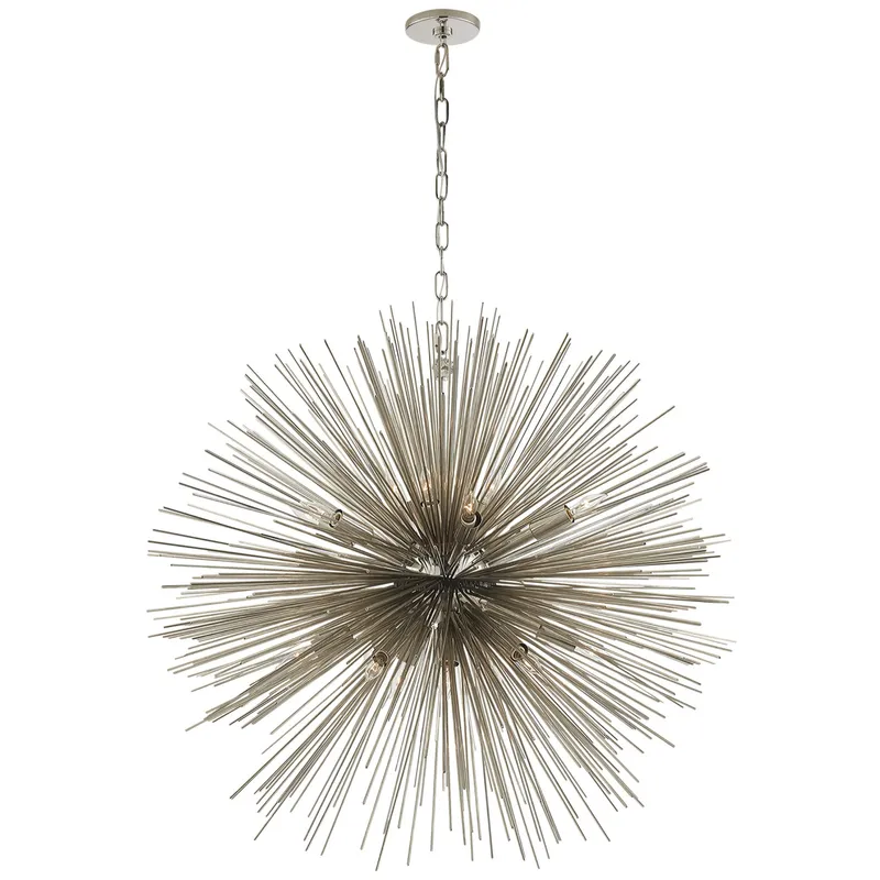 Kelly Wearstler Strada Large Round Chandelier in Polished Nickel Ceiling Light W40.25" x H40.75"