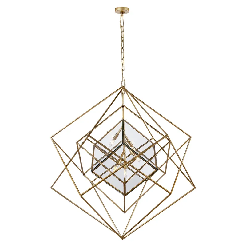 Kelly Wearstler Cubist Large Chandelier in Gild Ceiling Light W45.5" x H51.25"