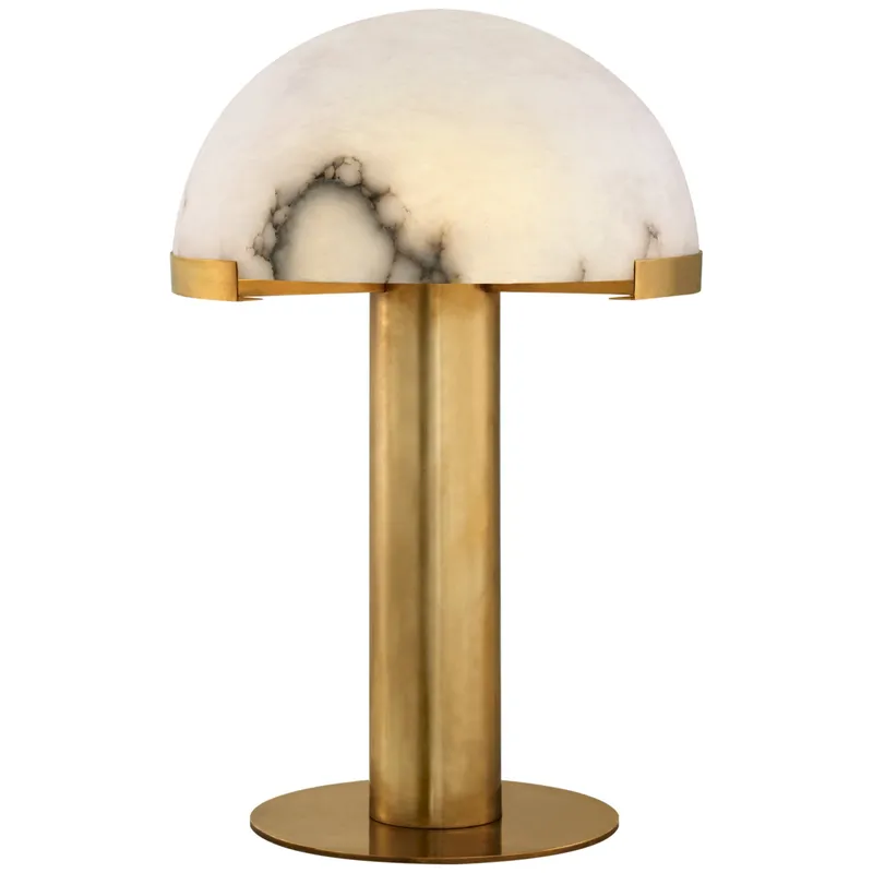 Kelly Wearstler Melange Table Lamp in Antique-Burnished Brass with Alabaster W16.25" x H23"