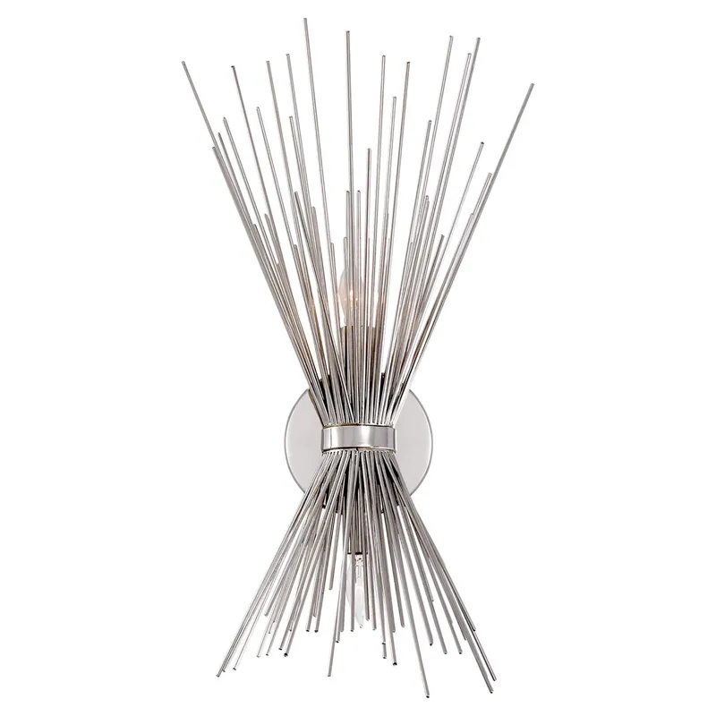 Kelly Wearstler Strada Small Sconce in Polished Nickel Wall Light W9" x H19.25"