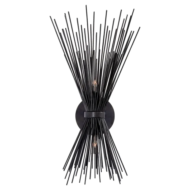 Kelly Wearstler Strada Small Sconce in Aged Iron Wall Light W9" x H19.25"