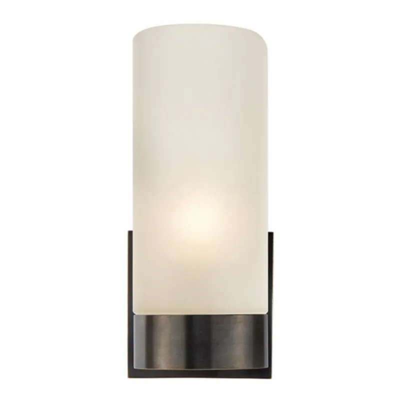 Barbara Barry Urbane Sconce in Bronze with Frosted Glass Wall Light W4" x H9"