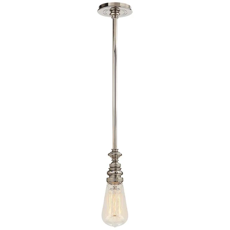 Chapman & Myers Boston Pendant in Polished Nickel Ceiling Light W2.25"