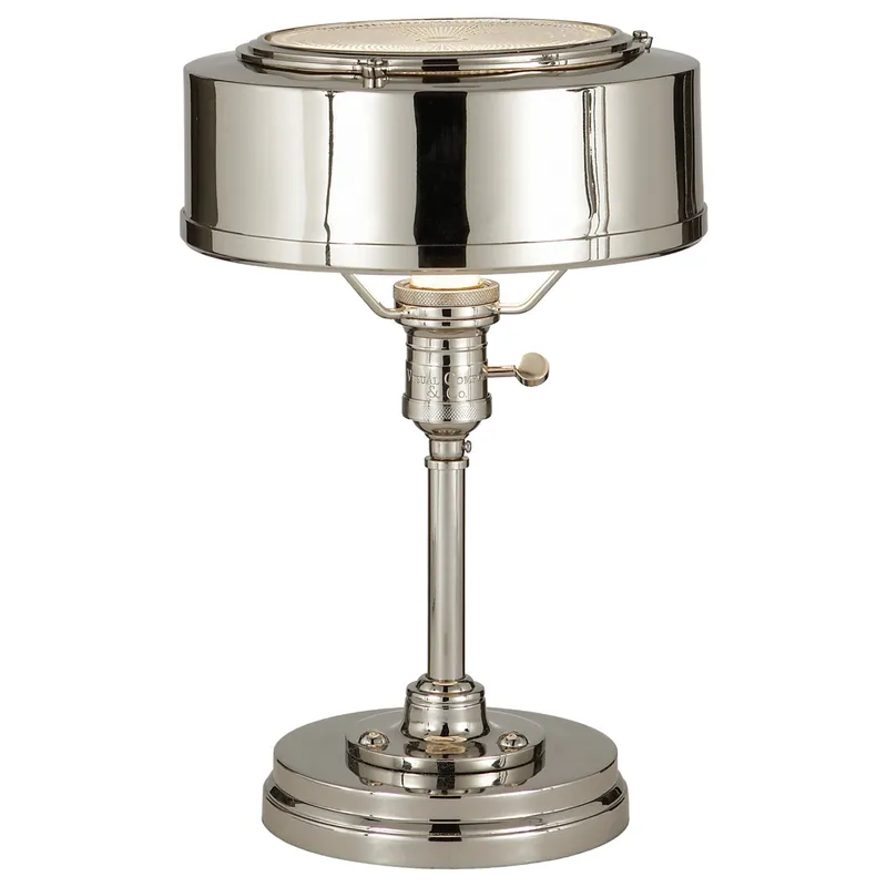 Thomas O'Brien Henley Task Lamp in Polished Nickel Table Lamp W8.5" x H13"