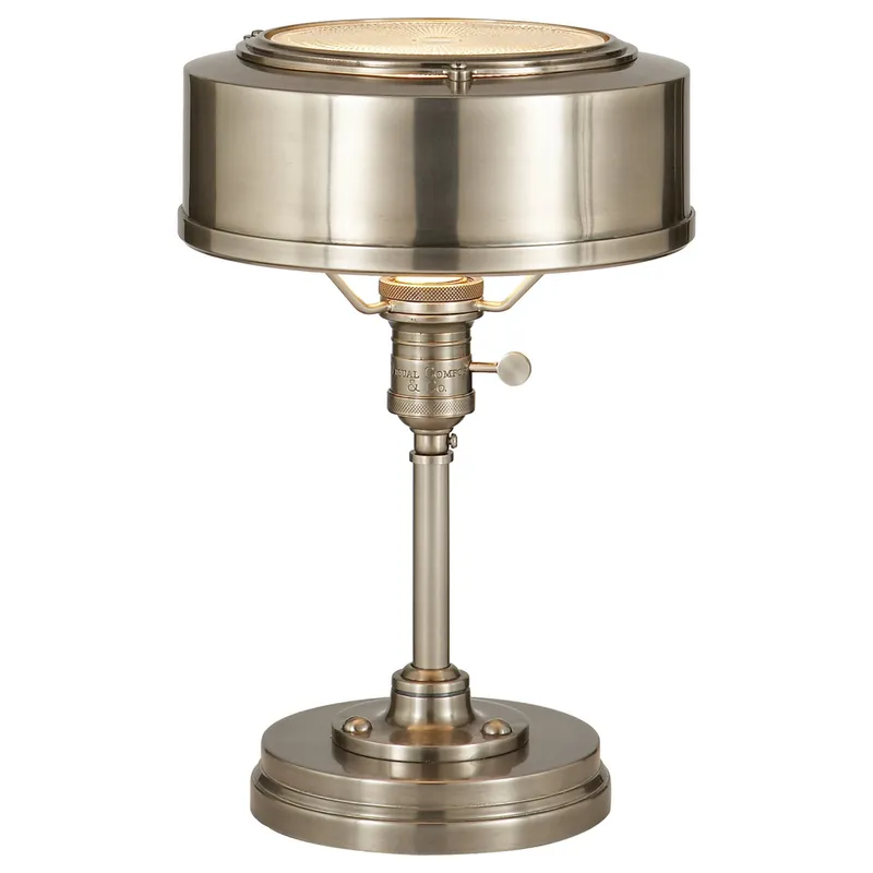 Thomas O'Brien Henley Task Lamp in Antique Nickel Table Lamp W8.5" x H13"
