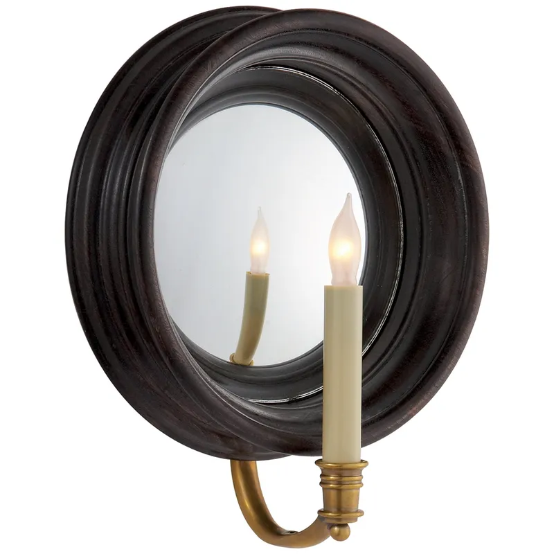 Chapman & Myers Chelsea Medium Reflection Sconce in Tudor Brown Wall Light W10.25" x H12.25"