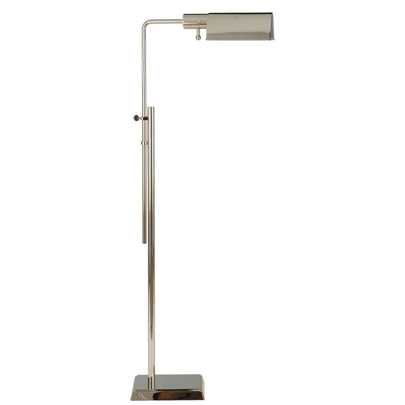 Thomas O'Brien Pask Pharmacy Floor Lamp in Polished Nickel H37.5" - 59.5"
