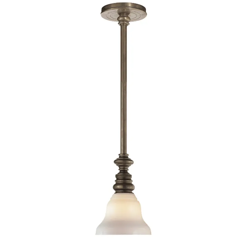 Chapman & Myers Boston Pendant in Antique Nickel with SLEG Shade Ceiling Light W5.75"