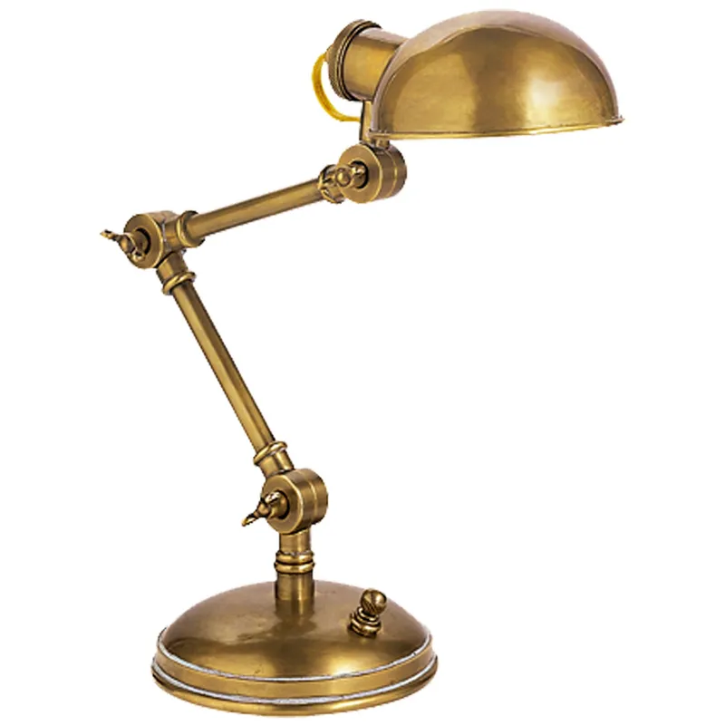 Chapman & Myers The Pixie in Hand-Rubbed Antique Brass Table Lamp H13" - 18.5"
