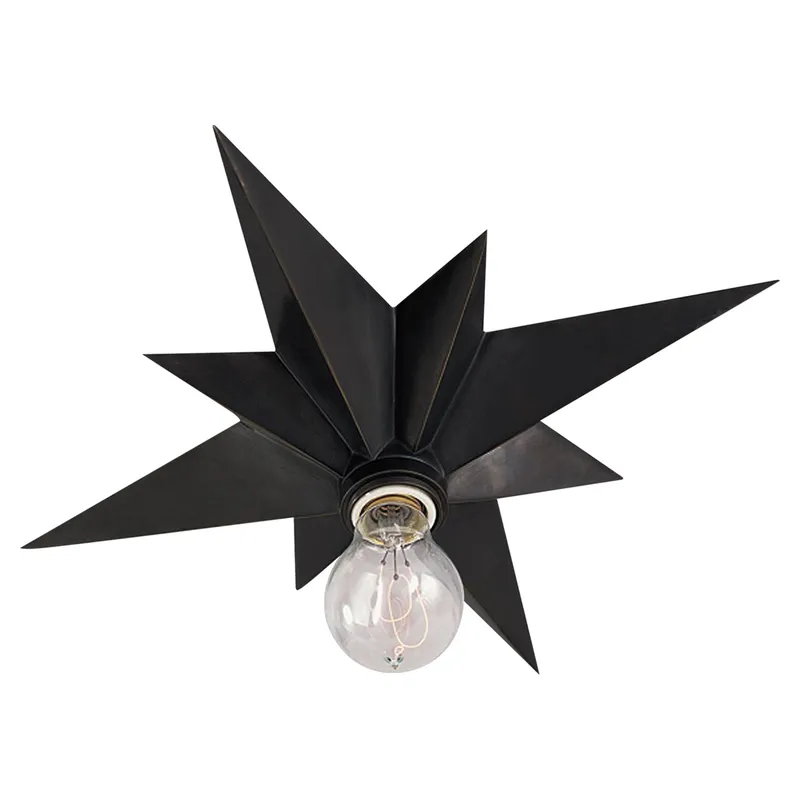 Eric Cohler Star Flush Mount in Bronze Ceiling Light W14.5" x H2.5"