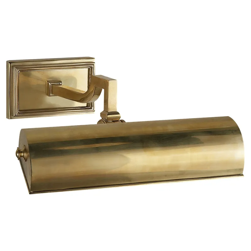 Alexa Hampton Dean 9" Picture Light in Natural Brass Wall Light W10.5" x H5"