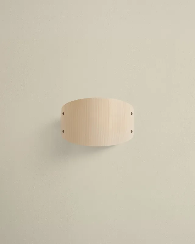 Onda Sconce – Vellum Stripes / Pewter / Medium / Hardwire