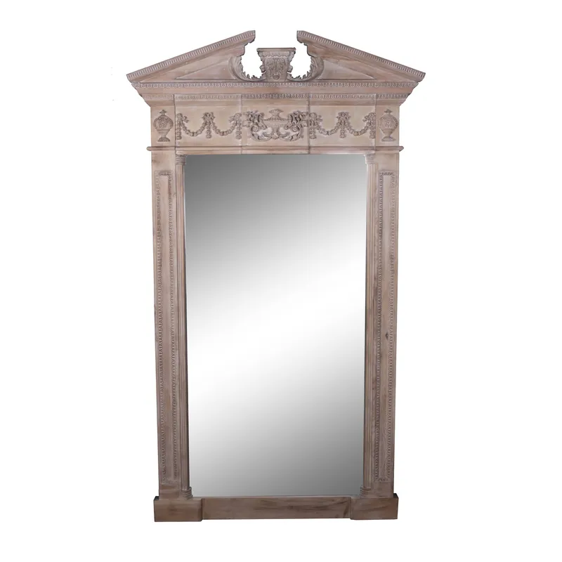 Entabla Large Hand Crafted Modern Wood Mirror